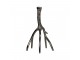 Stříbrný raw svícen stojící paroží Antlers - 18*19*33cm Mars & More 