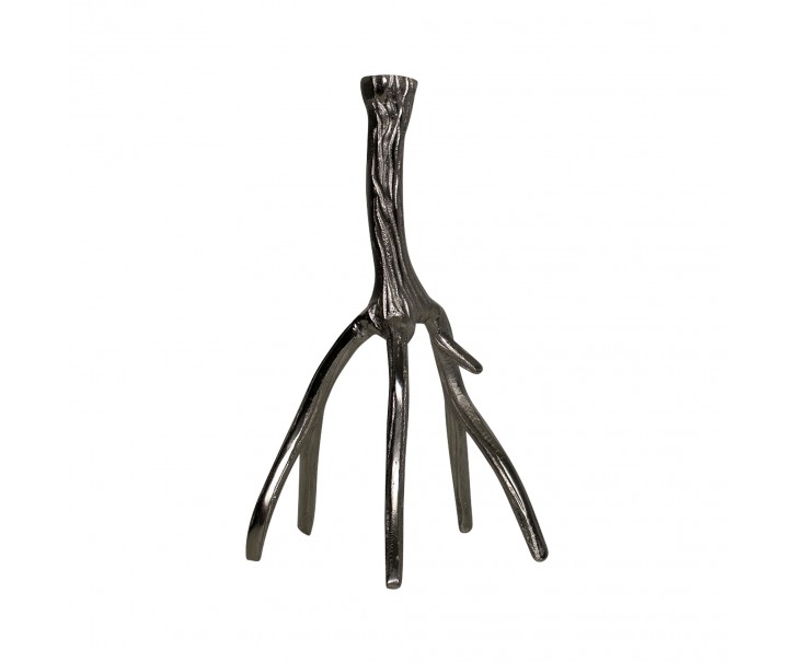 Stříbrný raw svícen stojící paroží Antlers - 18*19*33cm Mars & More 