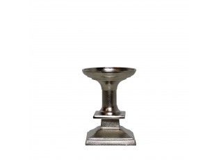 Stříbrný kovový svícen Skua - 9*9*12cm