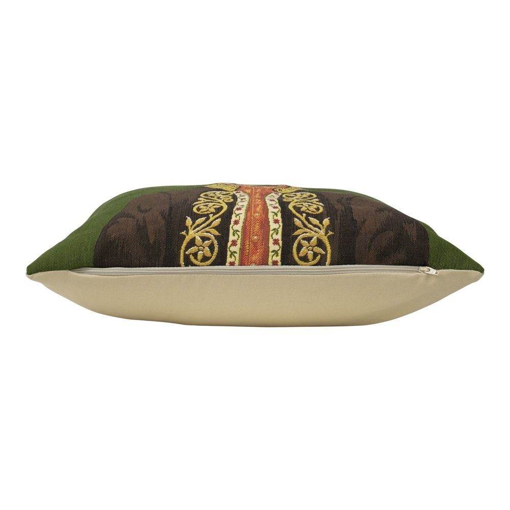 Zelený gobelínový polštář s jelenem v obleku - 45*15*45cm Mars & More Zelený gobelínový polštář s jelenem v obleku - 45*15*45cm Mars & More