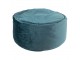 Petrolejový sametový pouf / sedák na zem - Ø 60*30cm Mars & More 