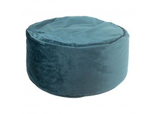 Petrolejový sametový pouf / sedák na zem - Ø 60*30cm