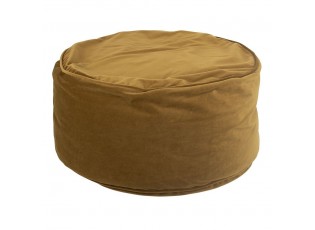 Měděný sametový kulatý puf Copper - Ø 60*30cm