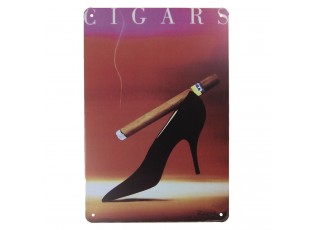 Vínová kovová cedule Cigars- 20*30 cm