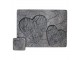 6ks šedé korkové podtácky srdce ve stromu Hearts grey - 10*10*0,4cm Mars & More 