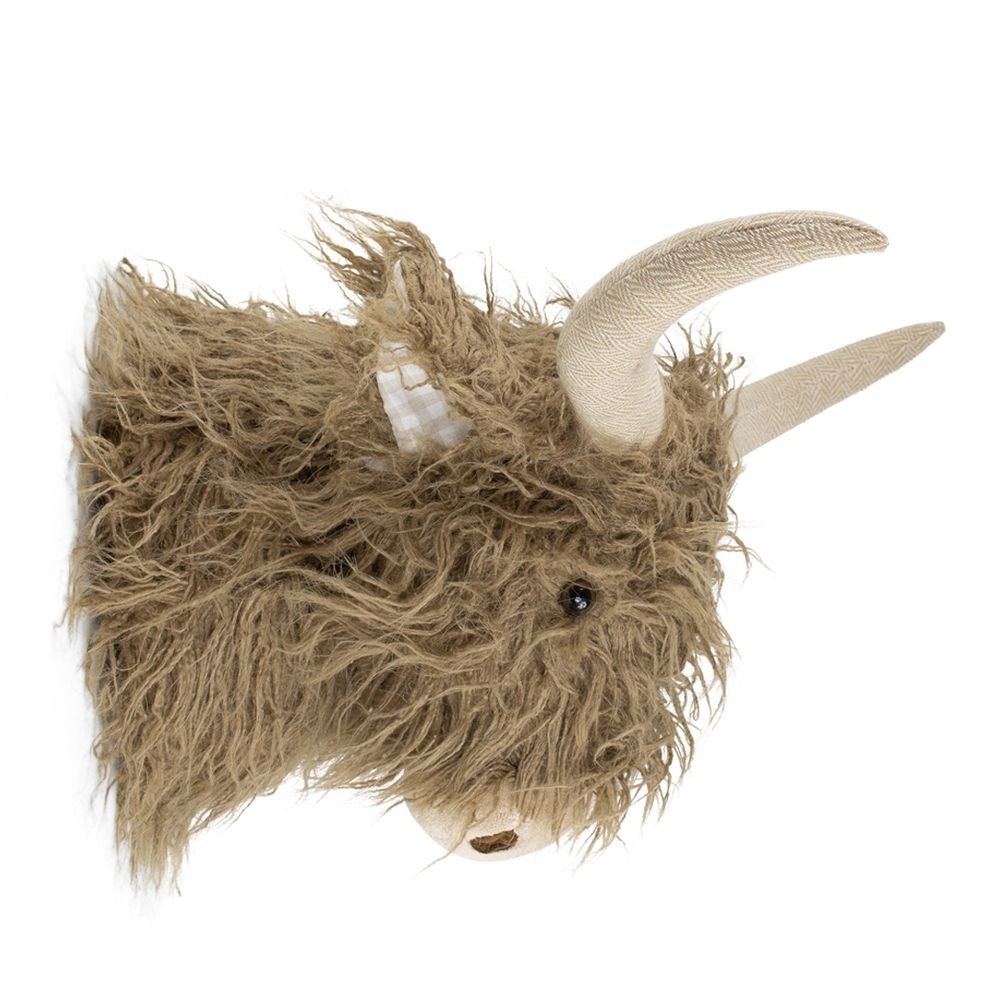 Plyšová hračka hlavy horské kravičky - 23*23*25cm Mars & More Plyšová hračka hlavy horské kravičky - 23*23*25cm Mars & More