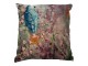 Modro- růžový sametový polštář okouzlující papoušek - 45*45*15cm Mars & More 