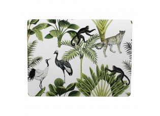 4ks pevné korkové prostírání Jungle white - 30*40*0,4cm