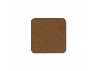 6 ks pevné korkové podtácky Jungle White - 10*10*0,4cm