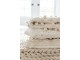 Pletený krémový polštář Tricot white - 40*40 cm J-Line by Jolipa