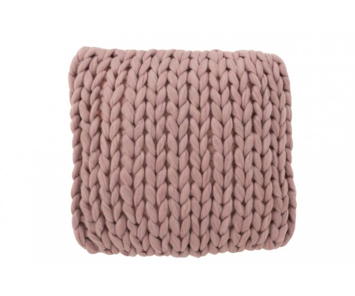 Pletený fialkový polštář Tricot purple - 40*40 cm J-Line by Jolipa