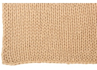 Pletený přírodní pléd Tricot crema - 152*127 cm