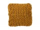 Pletený okrový polštář Tricot ochre - 40*40 cm J-Line by Jolipa