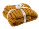 Pletený okrový pléd Tricot ochre - 152*127 cm J-Line by Jolipa