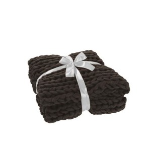 Pletený šedý pléd Tricot dark grey - 152*127 cm