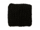 Pletený černý polštář Tricot black - 40*40 cm J-Line by Jolipa
