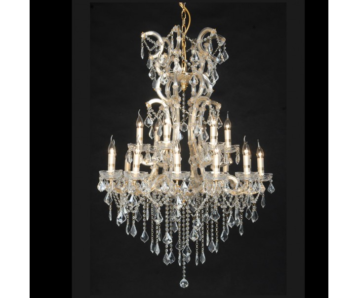 Křišťálový lustr Cora - Ø 85*120/230 cm 18x E14/40W Clayre & Eef