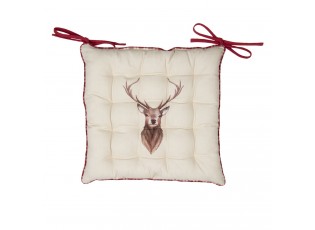 Béžový podsedák s jelenem Cosy Lodge- 40*40 cm