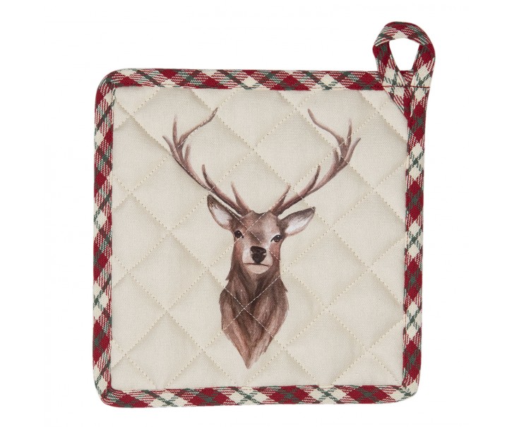 Chňapka - podložka s jelenem Cosy Lodge - 20*20 cm Clayre & Eef