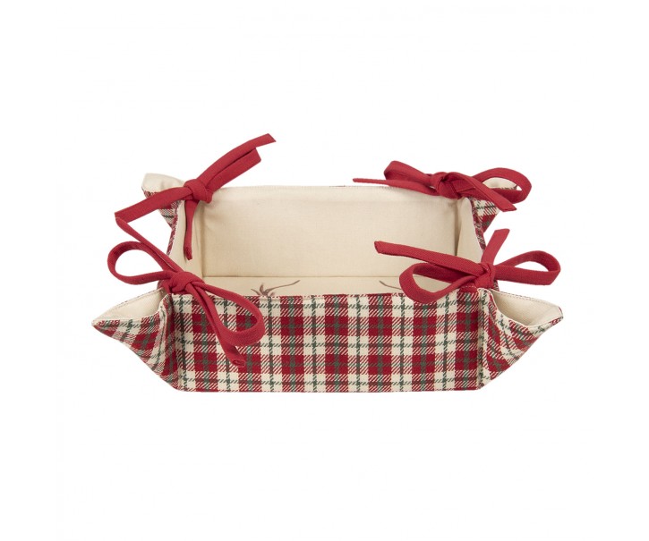 Oboustranný košík na pečivo s jelenem Cosy Lodge - 35*35*8 cm Clayre & Eef
