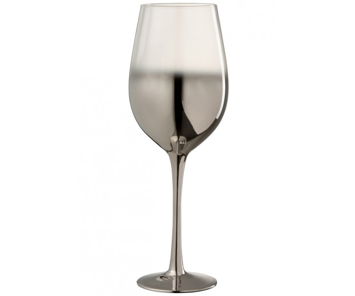 Sklenička na víno Silver Glass - Ø 9*26 cm J-Line by Jolipa