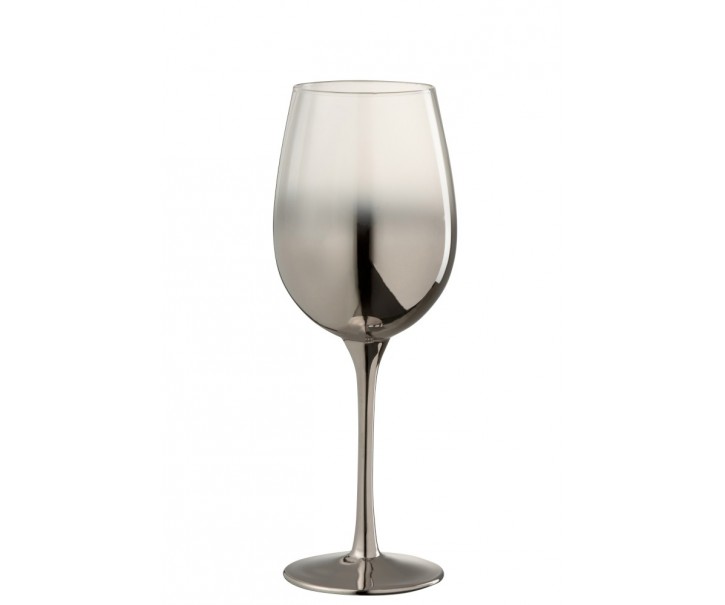 Sklenička na víno Silver Glass - Ø 8*23 cm J-Line by Jolipa