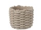Šedý cementový obal na květináč ve tvaru košíku - Ø 16,5*14,5 cm J-Line by Jolipa