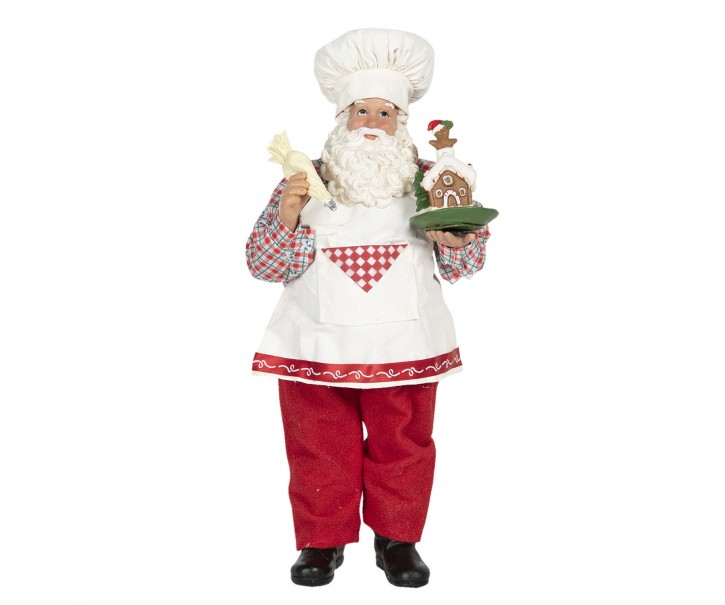 Vánoční dekorace Santa cukrář - 13*10*28 cm Clayre & Eef