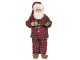 Vánoční dekorace Santa v pyžamu - 14*10*28 cm Clayre & Eef