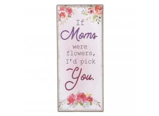 Kovová nástěnná deska If moms - 15*35 cm