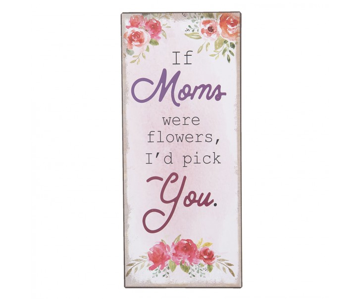 Kovová nástěnná deska If moms - 15*35 cm Clayre & Eef