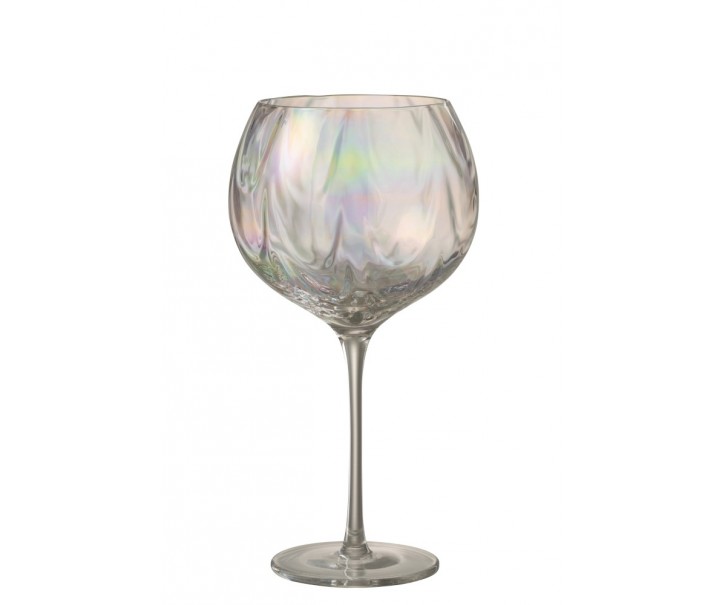 Duhová sklenička na víno Oil transparent - Ø 11*21 cm J-Line by Jolipa