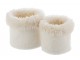 Sada 2 bílých chlupatých obalů na květináče Plush pots – Ø 27 *25 cm J-Line by Jolipa