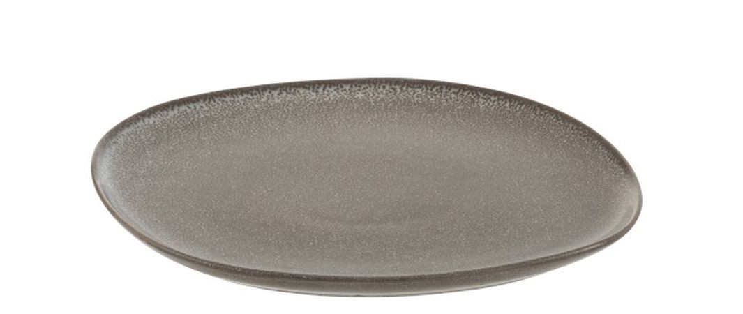 Šedo-hnědý dezertní talíř Louise taupe - 19*20*1,5cm