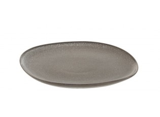 Šedo-hnědý jídelní talíř Louise taupe - 26*25*1,5cm