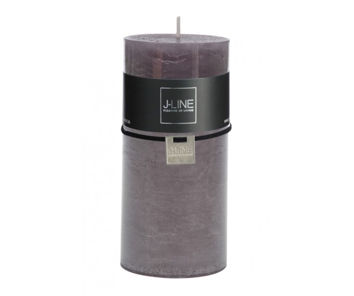 Šedá svíčka Granite válec L - Ø 7*15 cm/72h J-Line by Jolipa