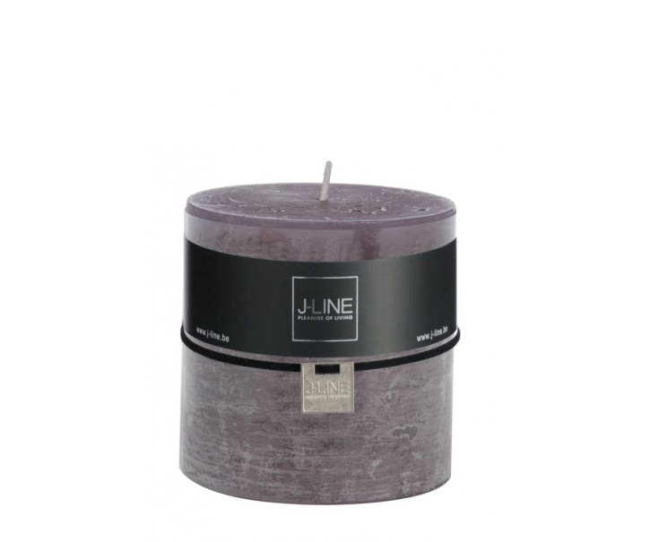 Šedá svíčka Granite válec XL - Ø 10*10 cm/80h J-Line by Jolipa