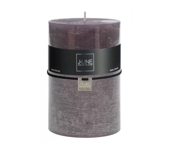Šedá svíčka Granite válec XXL - Ø 10*15 cm/120h J-Line by Jolipa