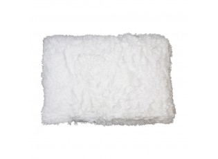 Bílý chlupatý polštář White - 40*60*15cm