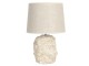 Béžová stolní lampa s hlavou lva - Ø 30*49 cm E27/max 1*60W Clayre & Eef
