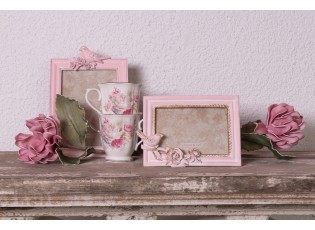 Porcelánový hrnek s květy - Ø 12*9*10 cm