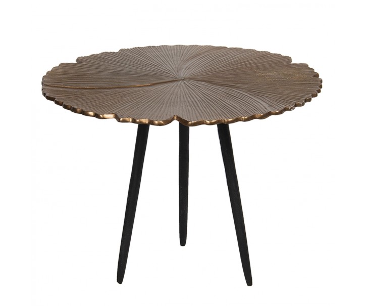 Odkládací stolek s vějířovitým designem Coquilles – Ø 50*36 cm Clayre & Eef