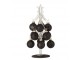 Skleněný stromek s černými koulemi Baubles Stars – 10*10*20 cm J-Line by Jolipa