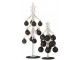 Skleněný stromek s černými koulemi Baubles Stars – 10*10*20 cm J-Line by Jolipa