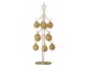 Skleněný stromek se zlatými koulemi Baubles Stars Medium – 12*12*30 cm J-Line by Jolipa