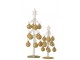 Skleněný stromek se zlatými koulemi Baubles Stars Medium – 12*12*30 cm J-Line by Jolipa