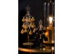 Skleněný stromek se zlatými koulemi Baubles Stars Medium – 12*12*30 cm J-Line by Jolipa