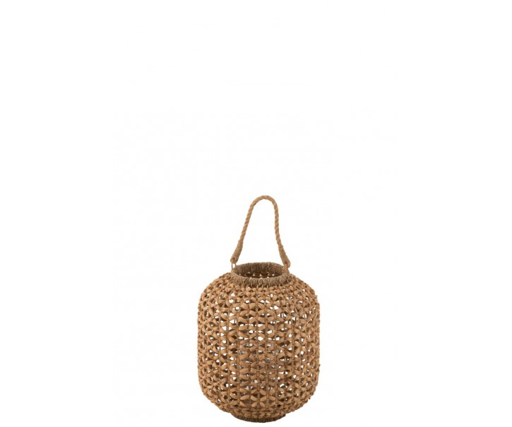 Závěsná lucerna z vodního hyacintu Lena S - Ø 31,5*41 cm J-Line by Jolipa