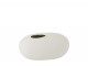 Bílá keramická oválná váza Matt White L - 25*15*13 cm J-Line by Jolipa
