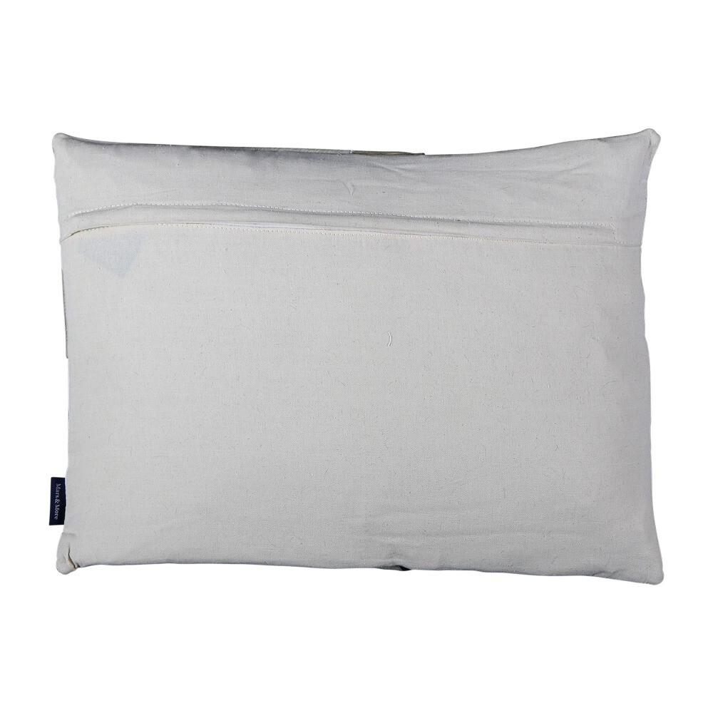 Bílo-černý kožený polštář s výrazným stehem Stitch Cow - 45*60*15 cm Mars & More Bílo-černý kožený polštář s výrazným stehem Stitch Cow - 45*60*15 cm Mars & More